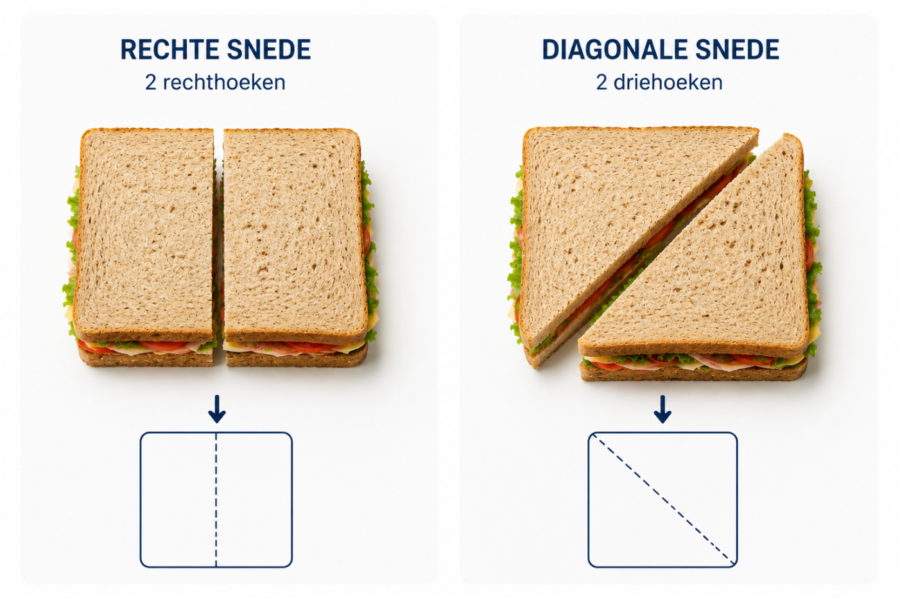 Sandwiches snijden met machine opties
